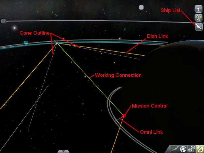IMAGE: map view, with each type of overlay (active, cones, omni, dish, command center) labeled